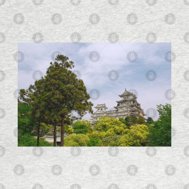 Castle at Hiimeji With Trees, Kansai, Japan by jojobob